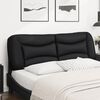 vidaXL Cabecero de cama acolchado Hvar cuero sint&eacute;tico negro 160 cm