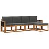 vidaXL Conjunto de sof&aacute;s de exterior 5 uds. 5 plaza
