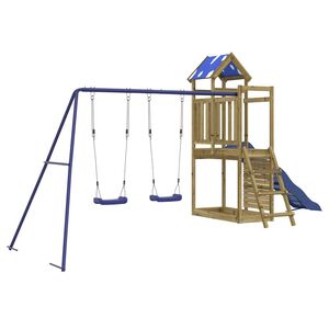 vidaXL Parque infantil de exterior madera de pino impregnada