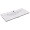 vidaXL Lavabo encastrado de cer&aacute;mica blanco 91x39,5x18,5 cm
