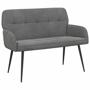 vidaXL Sof&aacute; de 2 plazas con patas de metal 2 plaza Gris oscuro