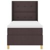 vidaXL Cama tipo Box Spring con colch&oacute;n Marr&oacute;n Oscuro 80 x 200 cm tela