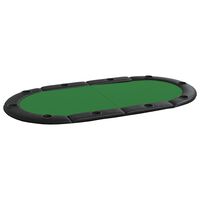 vidaXL Tablero de póquer plegable para 10 jugadores verde 208x106x3 cm
