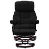 vidaXL Sill&oacute;n reclinable masaje cuero sint&eacute;tico madera curvada negro