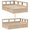 vidaXL Cama con estanter&iacute;a sin colch&oacute;n madera maciza de pino 135x190cm