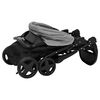 vidaXL Carrito de bebés 3 en 1 de acero gris claro y negro