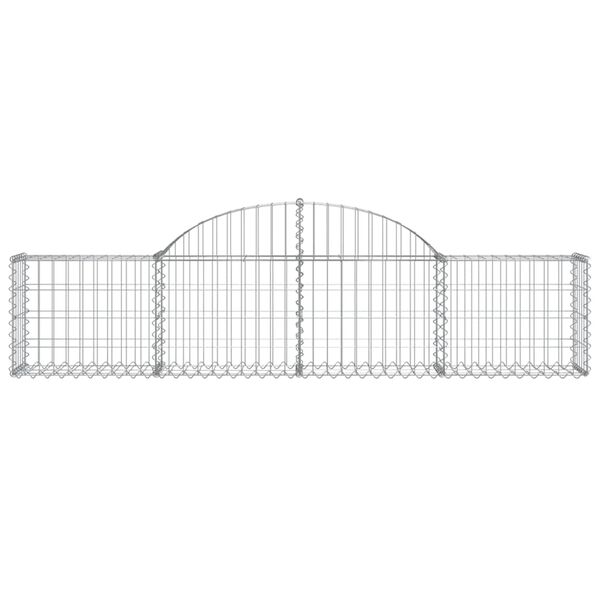 vidaXL Cestas de gaviones 10 uds forma de arco hierro 200x30x40/60 cm