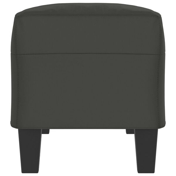 vidaXL Banco de tela de microfibra gris oscuro 100x35x41 cm