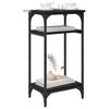 vidaXL Mesa lateral Roble Negro 40 x 30 x 75 cm Madera de ingenier&iacute;a