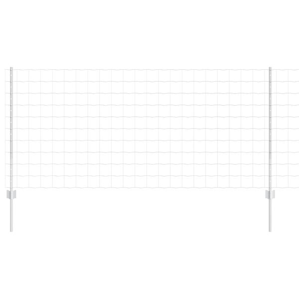 vidaXL Valla con Poste Plateado 1 x 25 m Acero