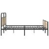vidaXL Estructura de cama sin colch&oacute;n metal roble ahumado 183x213 cm