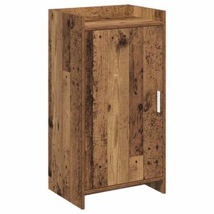 vidaXL Armario Zapatero con puerta Madera envejecida 48 x 36 x 92 cm