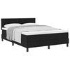 vidaXL Cama tipo Box Spring con colch&oacute;n Negro 140 x 190 cm tela