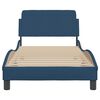 vidaXL Estructura de cama con cabecero Dover tela azul 90x190 cm