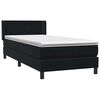 vidaXL Cama box spring con colch&oacute;n cuero sint&eacute;tico negro 80x210 cm