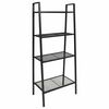vidaXL Estanter&iacute;a escalera 4 niveles metal negro