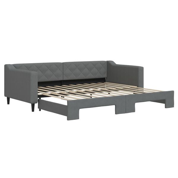 vidaXL Sofá cama nido tela gris oscuro 90x200 cm