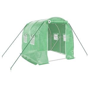 vidaXL Invernadero con estructura de acero verde 4 m&sup2; 2x2x2 m