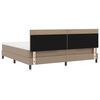 vidaXL Cama tipo Box Spring Capuchino 200 x 200 cm Cuero sint&eacute;tico