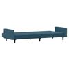 vidaXL Sof&aacute; cama de 2 plazas terciopelo azul