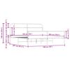vidaXL Estructura de cama sin colch&oacute;n metal roble ahumado 193x203 cm