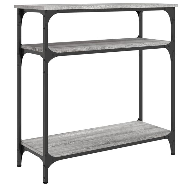 vidaXL Mesa consola madera de ingeniería gris Sonoma 75x29x75 cm