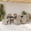 vidaXL Conjunto de Comedor de Jard&iacute;n 7 pcs Beige rat&aacute;n sint&eacute;tico