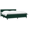 vidaXL Cama box spring con colch&oacute;n terciopelo verde oscuro 180x220 cm