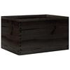 vidaXL Caja de madera con asas madera maciza pino negra 40x30x23 cm