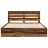 vidaXL Estructura de cama con cabecera Madera vieja 200 x 200 cm
