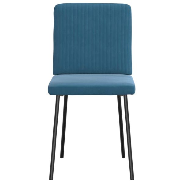 vidaXL Sillas de comedor 4 unidades terciopelo azul