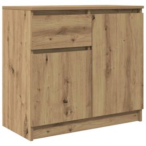 vidaXL Aparador con caj&oacute;n roble artesanal 71x35x65cm madera ingenier&iacute;a