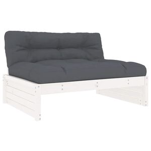 vidaXL Sof&aacute; central madera maciza de pino blanco 120x80 cm
