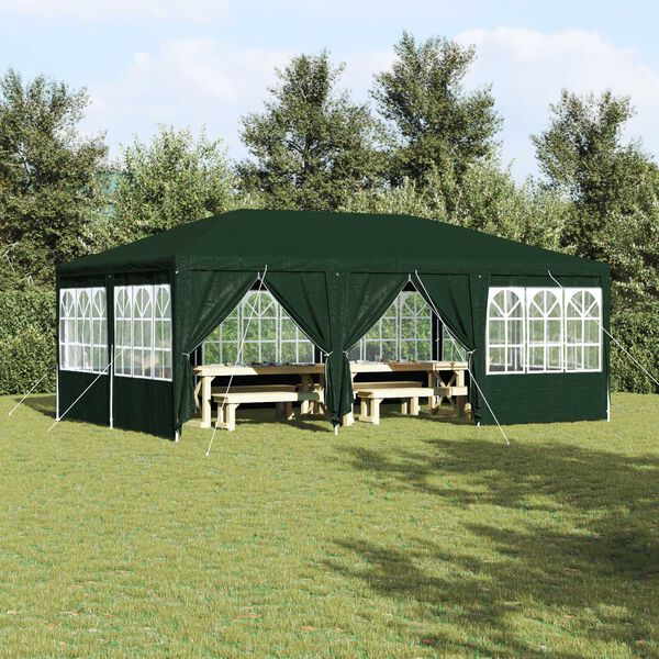 vidaXL Carpa de Fiesta Verde 600 x 400 x 266 cm Polietileno