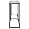 vidaXL Mesa consola vidrio templado mármol blanco 180x35x75,5 cm