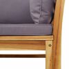 vidaXL Juego de muebles jardín 6 pzas con cojines madera maciza acacia