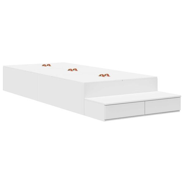 vidaXL Cama con almacenamiento con cajón Blanco 236.5 x 80 x 31.5 cm