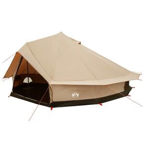 vidaXL Tienda Familiar Crema 12 personas Algod&oacute;n Sint&eacute;tico