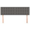vidaXL Cabeceros 2 unidades cuero sint&eacute;tico gris 72x5x78/88 cm