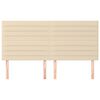 vidaXL Cabecero de cama de tela color crema 180x5x118/128 cm