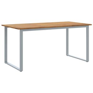 vidaXL Mesa de Jard&iacute;n Gris 160 x 80 x 75 cm Madera de Acacia S&oacute;lida