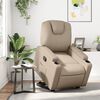 vidaXL Sillón reclinable elevable cuero artificial color capuchino