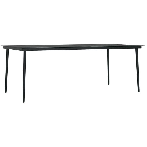 vidaXL Juego de comedor de jard&iacute;n 9 piezas negro