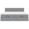 vidaXL Estructura de cama otomana colchones tela gris claro 180x200cm