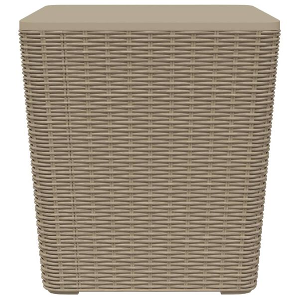 vidaXL Mesa de jardín con tapa extraíble polipropileno marrón claro