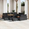 vidaXL Conjunto de sof&aacute;s de jard&iacute;n con coj&iacute;n 13 pcs Negro