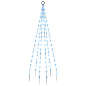 vidaXL &Aacute;rbol de Navidad en asta de bandera 108 LED azul 180 cm