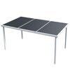 vidaXL Mesa de jard&iacute;n de acero negra 150x90x74 cm