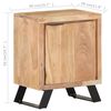vidaXL Mesita de noche madera maciza acacia borde natural 40x30x50 cm