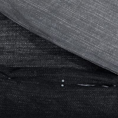 vidaXL Juego de funda nórdica algodón gris oscuro 260x220 cm